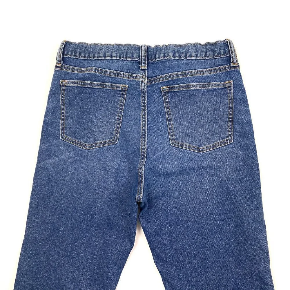 Old Navy Straight Leg Adjustable Waist Boy's size 16 Medium Wash Blue Denim jean